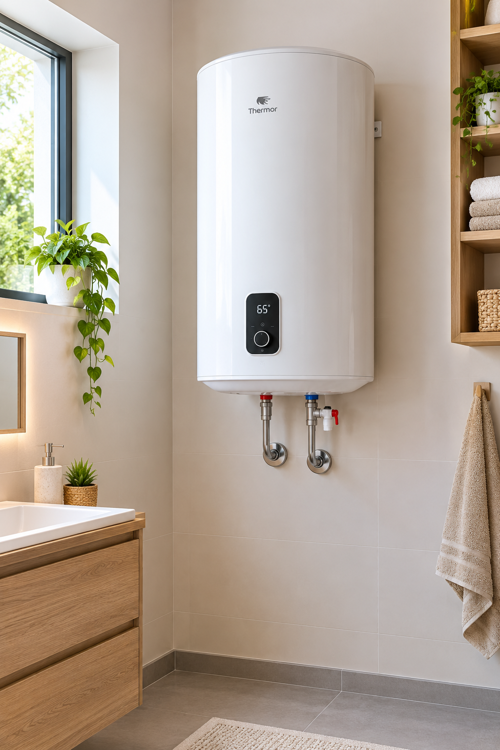 Installation de chauffe-eau moderne